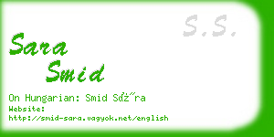 sara smid business card